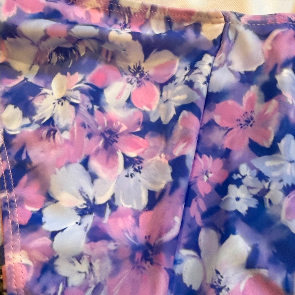 SHEIN Purple & Pink Floral One-Piece Swimsuit - Picture 3 of 3